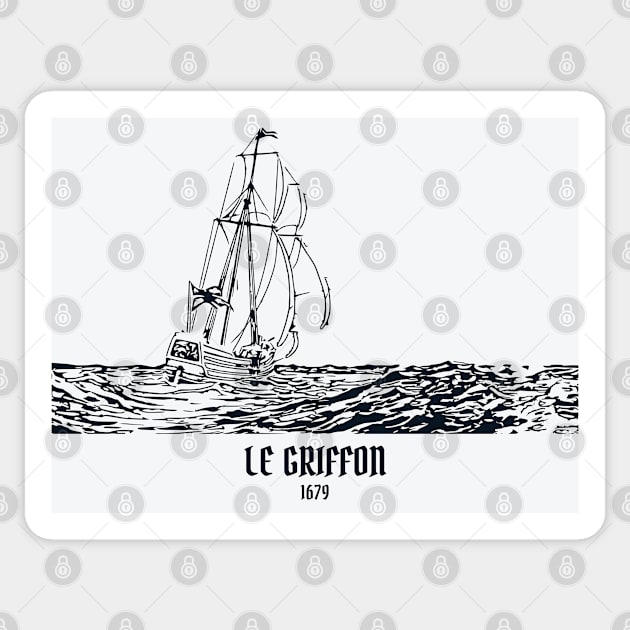Le Griffon 1679 Ship Sticker by Lakeric
